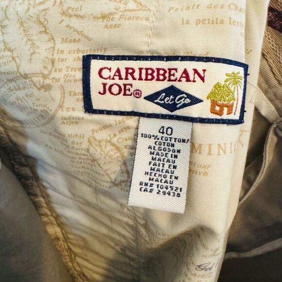 Caribbean Joe Tan Flat Front Relaxed Fit Shorts - Picture 7 of 7